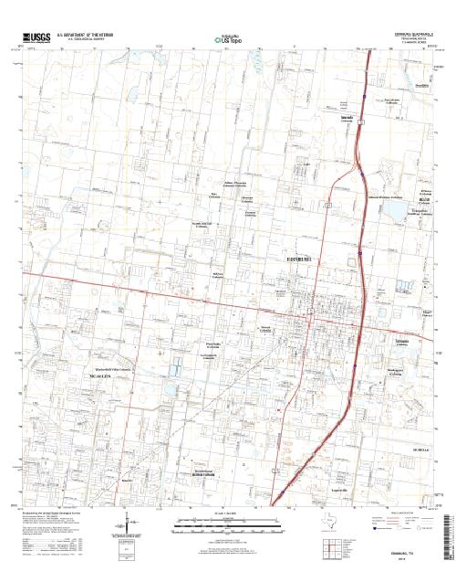 MyTopo Edinburg, Texas USGS Quad Topo Map