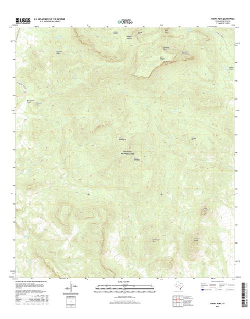 MyTopo Emory Peak, Texas USGS Quad Topo Map