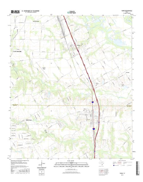 MyTopo Ferris, Texas USGS Quad Topo Map