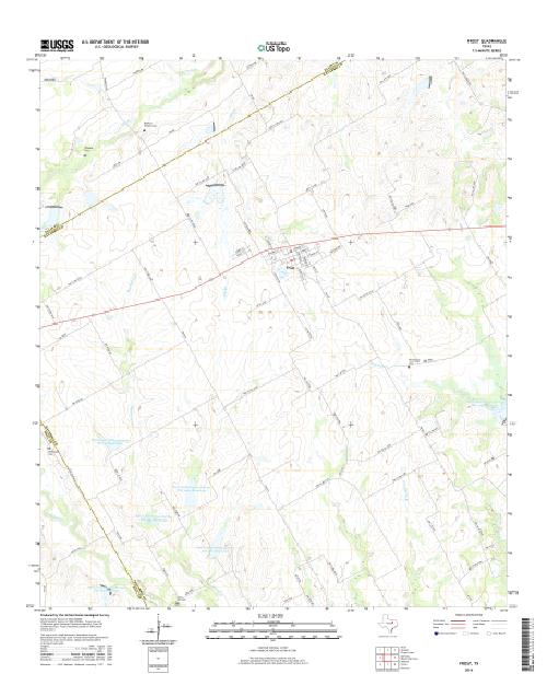 MyTopo Frost, Texas USGS Quad Topo Map