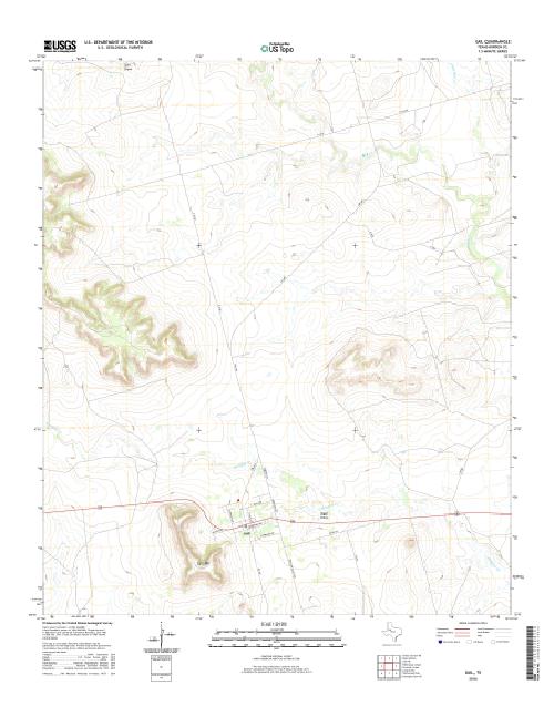MyTopo Gail, Texas USGS Quad Topo Map