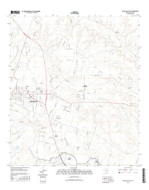MyTopo Gatesville East, Texas USGS Quad Topo Map