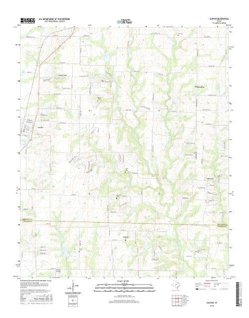 MyTopo Gunter, Texas USGS Quad Topo Map
