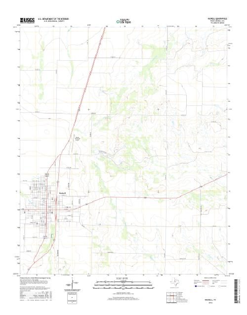 MyTopo Haskell, Texas USGS Quad Topo Map