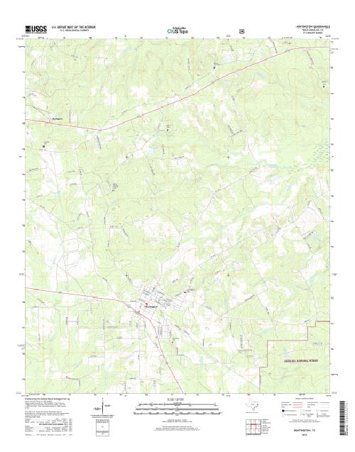 MyTopo Huntington, Texas USGS Quad Topo Map