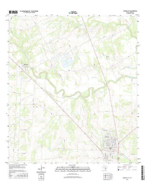 MyTopo Karnes City, Texas USGS Quad Topo Map