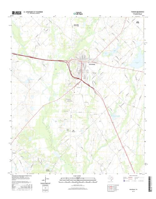 MyTopo Kaufman, Texas USGS Quad Topo Map