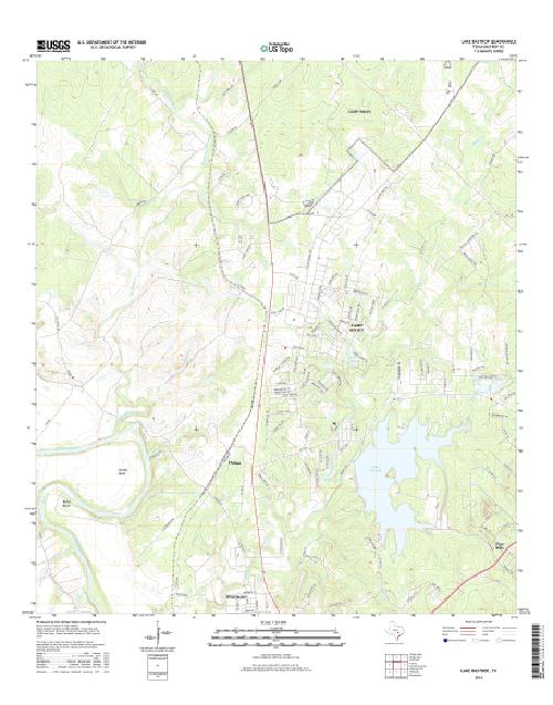 MyTopo Lake Bastrop, Texas USGS Quad Topo Map