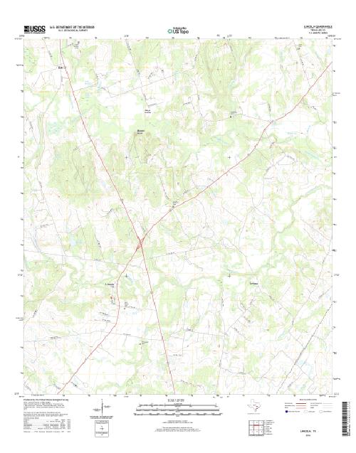 MyTopo Lincoln, Texas USGS Quad Topo Map