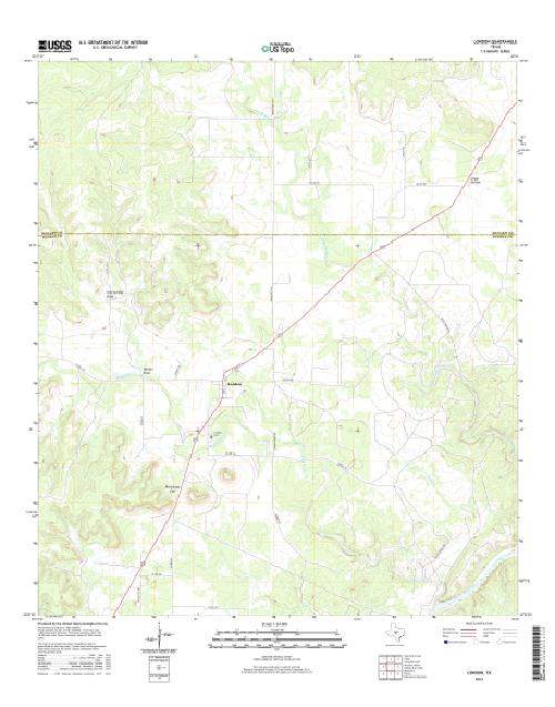MyTopo London, Texas USGS Quad Topo Map