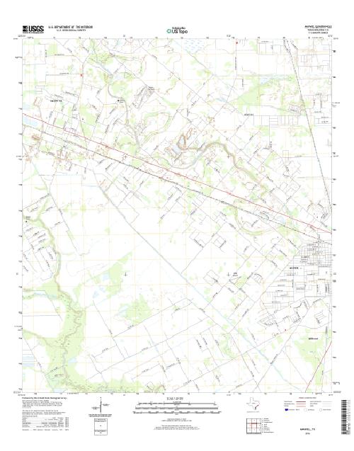 MyTopo Manvel, Texas USGS Quad Topo Map