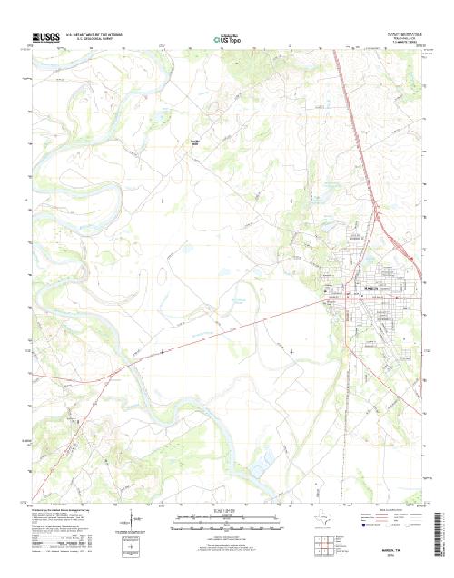 MyTopo Marlin, Texas USGS Quad Topo Map