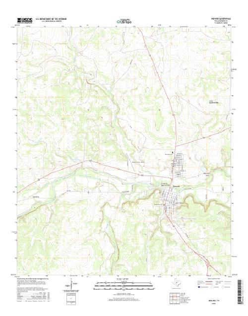 MyTopo Menard, Texas USGS Quad Topo Map