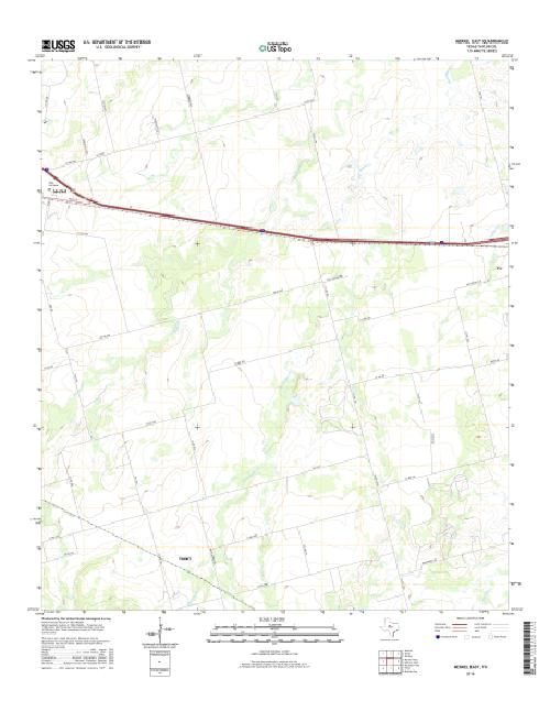 MyTopo Merkel East, Texas USGS Quad Topo Map