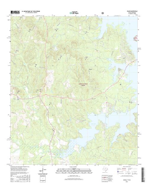 MyTopo Milam, Texas USGS Quad Topo Map
