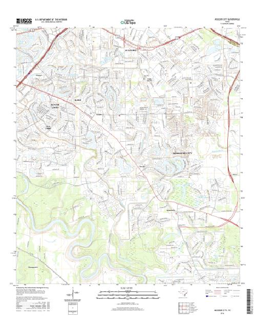 MyTopo Missouri City, Texas USGS Quad Topo Map