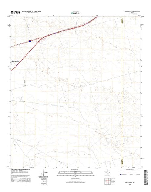 MyTopo Monahans SE, Texas USGS Quad Topo Map