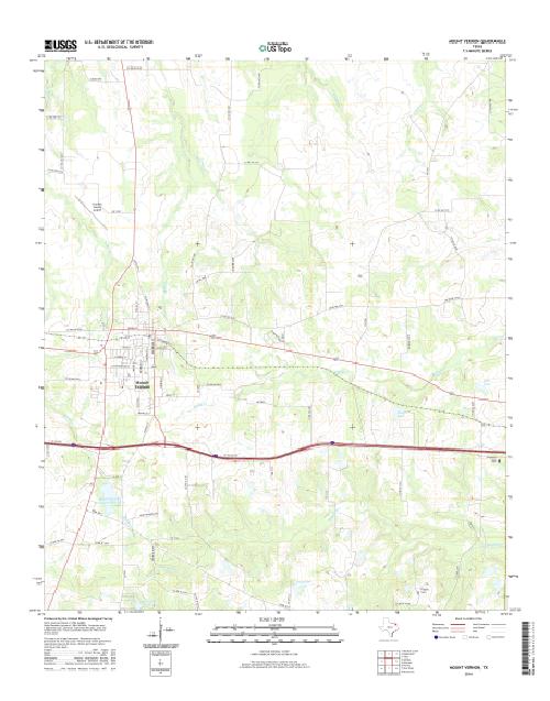 MyTopo Mount Vernon, Texas USGS Quad Topo Map
