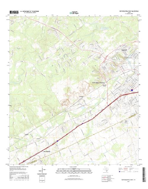 MyTopo New Braunfels West, Texas USGS Quad Topo Map