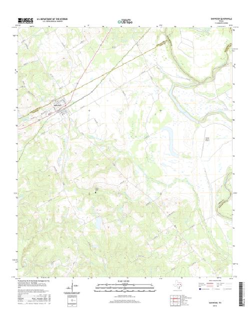 MyTopo Oakwood, Texas USGS Quad Topo Map