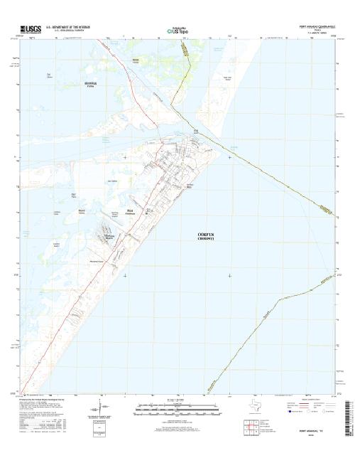MyTopo Port Aransas, Texas USGS Quad Topo Map