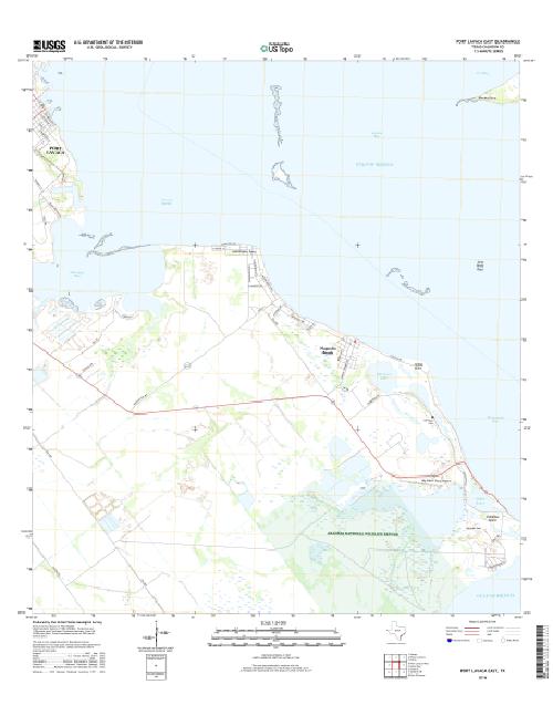 MyTopo Port Lavaca East, Texas USGS Quad Topo Map