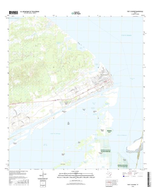 MyTopo Port O'Connor, Texas USGS Quad Topo Map