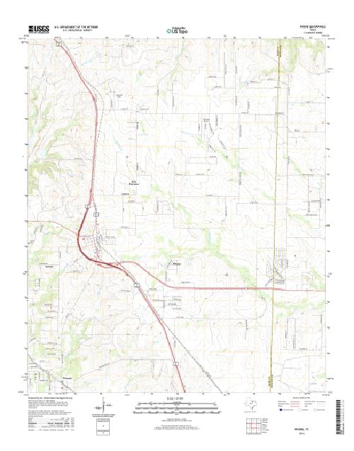 MyTopo Rhome, Texas USGS Quad Topo Map