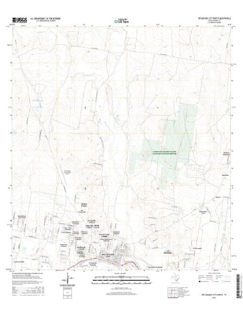 MyTopo Rio Grande City North, Texas USGS Quad Topo Map