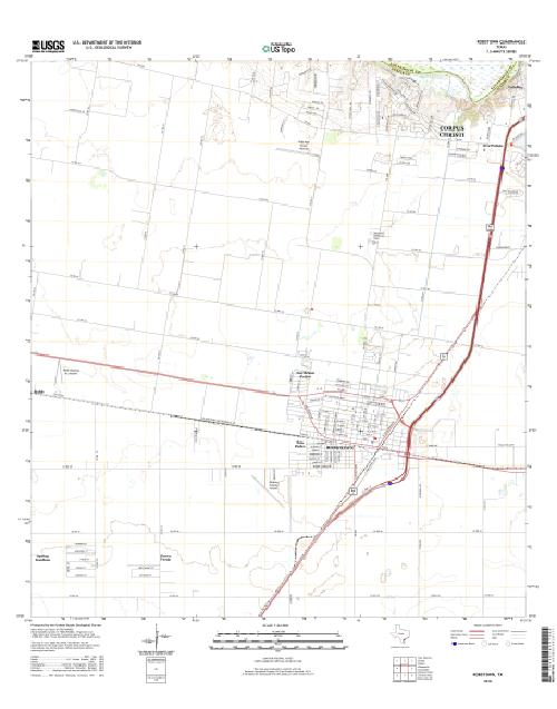 MyTopo Robstown, Texas USGS Quad Topo Map
