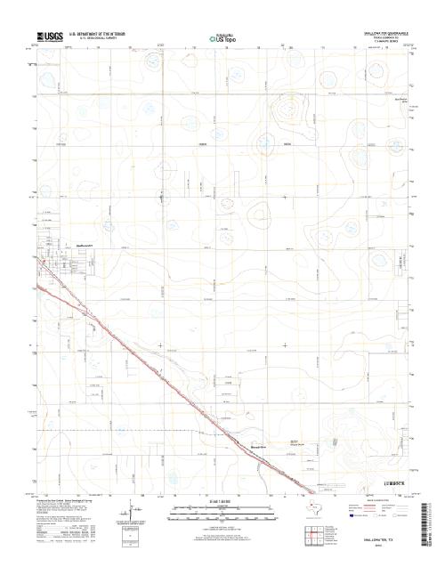 MyTopo Shallowater, Texas USGS Quad Topo Map