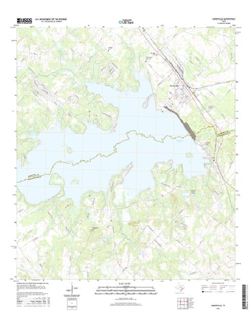 MyTopo Somerville, Texas USGS Quad Topo Map