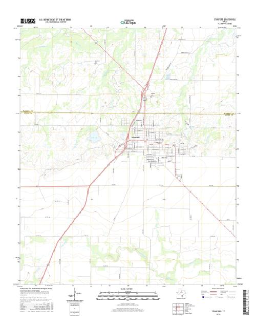 MyTopo Stamford, Texas USGS Quad Topo Map