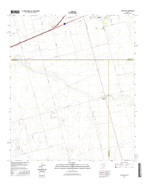 MyTopo Stanton SE, Texas USGS Quad Topo Map