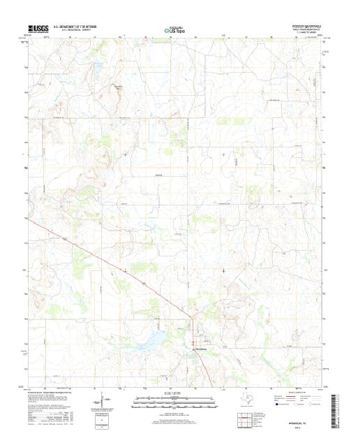 MyTopo Woodson, Texas USGS Quad Topo Map