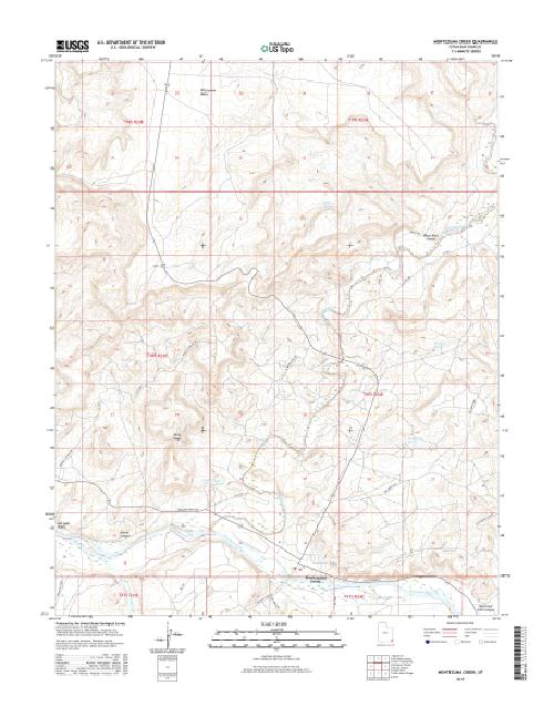 MyTopo Montezuma Creek, Utah USGS Quad Topo Map
