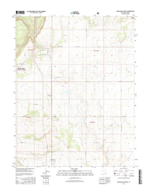 MyTopo Monticello North, Utah USGS Quad Topo Map