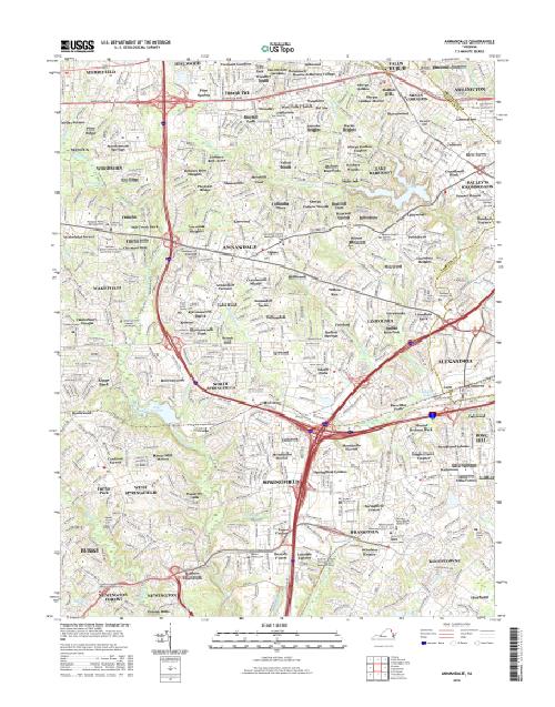 MyTopo Annandale, Virginia USGS Quad Topo Map