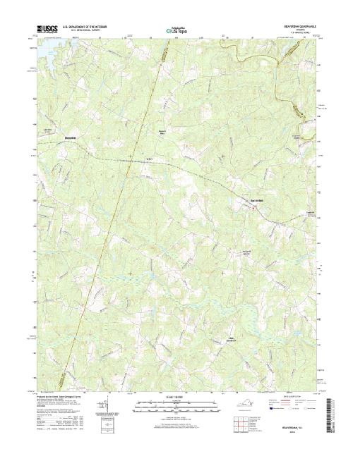 MyTopo Beaverdam, Virginia USGS Quad Topo Map