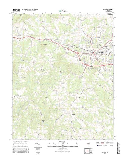 MyTopo Bedford, Virginia USGS Quad Topo Map