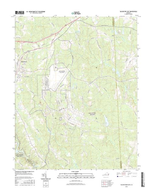 MyTopo Blackstone East, Virginia USGS Quad Topo Map