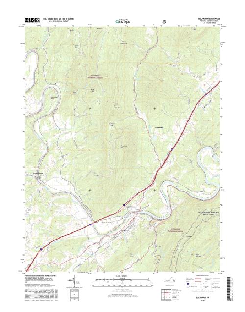 MyTopo Buchanan, Virginia USGS Quad Topo Map