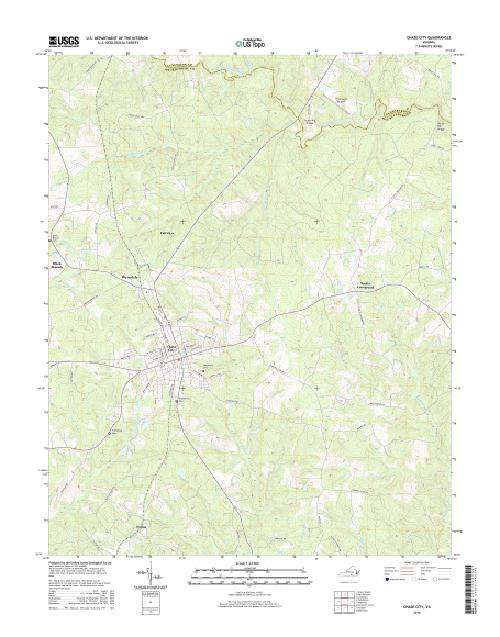 MyTopo Chase City, Virginia USGS Quad Topo Map