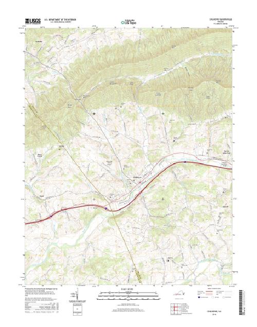 MyTopo Chilhowie, Virginia USGS Quad Topo Map