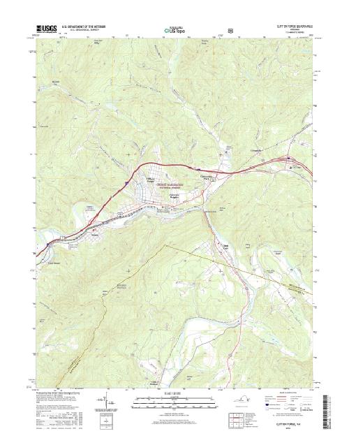 MyTopo Clifton Virginia USGS Quad Topo Map