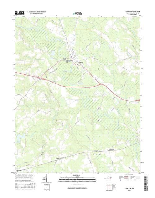 MyTopo Courtland, Virginia USGS Quad Topo Map