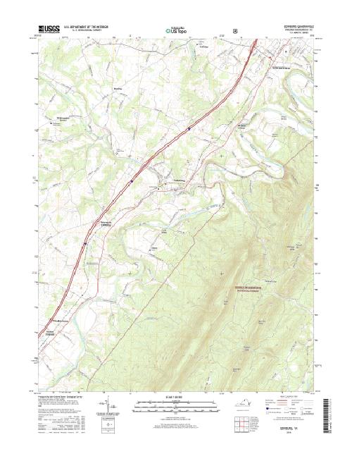 MyTopo Edinburg, Virginia USGS Quad Topo Map