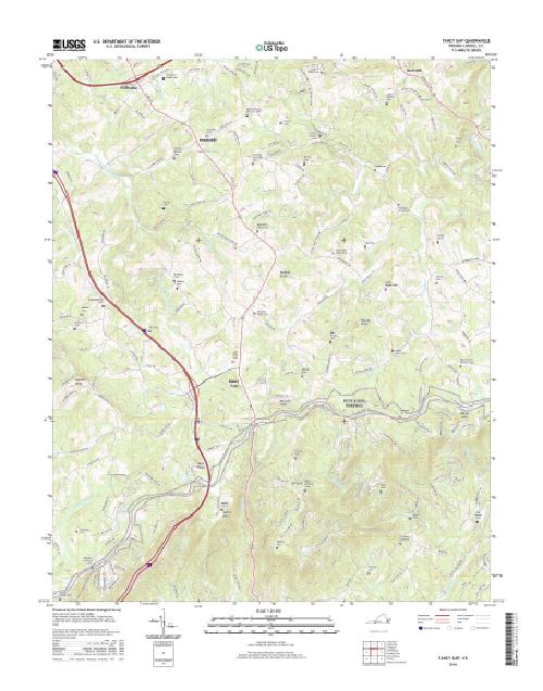 MyTopo Fancy Gap, Virginia USGS Quad Topo Map