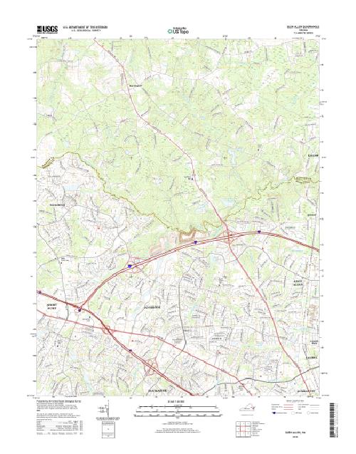MyTopo Glen Allen, Virginia USGS Quad Topo Map