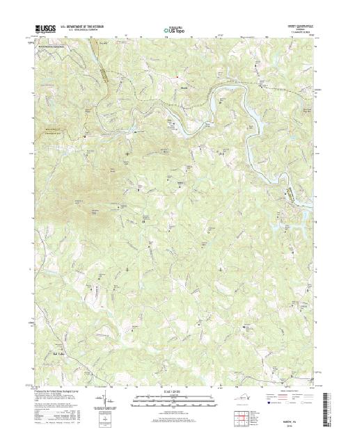 MyTopo Hardy, Virginia USGS Quad Topo Map
